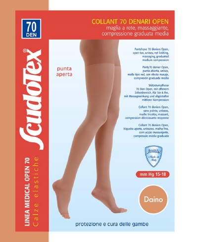 Collant Scudotex 70 Denari Punta Aperta Daino Mis. 2