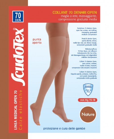 Collant Scudotex 70 Denari Punta Aperta Nature Mis. 2