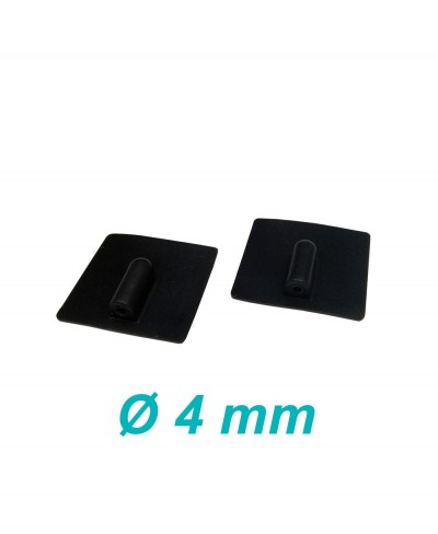 Elettrodo in Silicone Conduttivo Riutilizzabile 50 x 50 mm per Elettroterapia Tens e Ionoforesi Presa Femmina 4 mm - 2 Pezzi ...