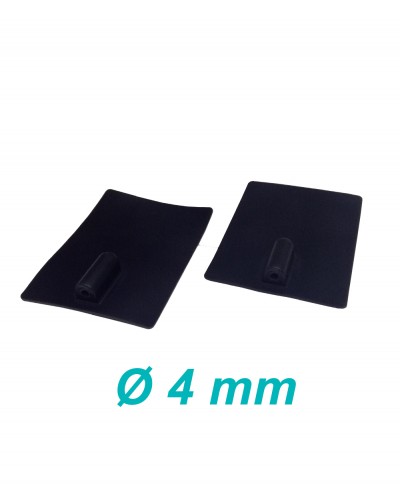 Elettrodo in Silicone Conduttivo Riutilizzabile 60 x 85 mm per Elettroterapia Tens e Ionoforesi Presa Femmina 4 mm - 2 Pezzi ...