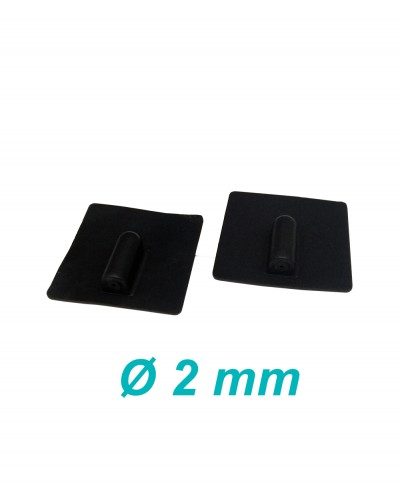 Elettrodo in Silicone Conduttivo Riutilizzabile 50 x 50 mm per Elettroterapia Tens e Ionoforesi Presa Femmina 2 mm - 2 Pezzi