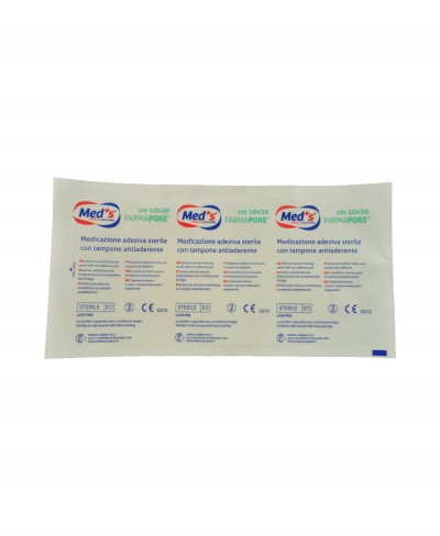 Medicazione Adesiva in Tnt Farmapore Cm 10x20 - Confezione 50 Pezzi