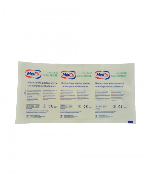 Medicazione Adesiva in Tnt Farmapore Cm 10x20 - Confezione 50 Pezzi