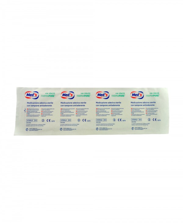 Medicazione Adesiva in Tnt Farmapore Cm 10x35 - Confezione 50 Pezzi