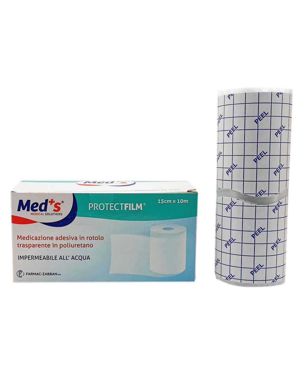 Protect Film Pellicola Adesiva Impermeabile e Trasparente per Medicazioni in Rotolo da 10 metri x 15 cm