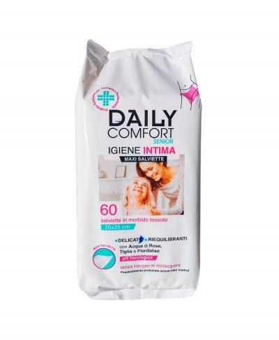 Daily Comfort Senior Igiene Intima 60 Pezzi - Panno Igiene Intima 20x25 cm Alsipharma