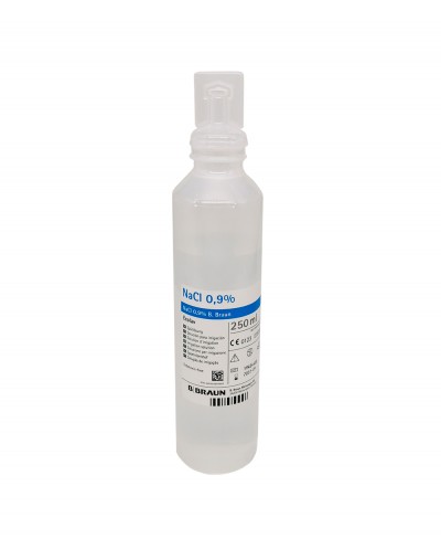 Soluzione Salina Fisiologica Sterile 250ml B.Braun Ecolav - NaCl 0,9% -Per Irrigazione