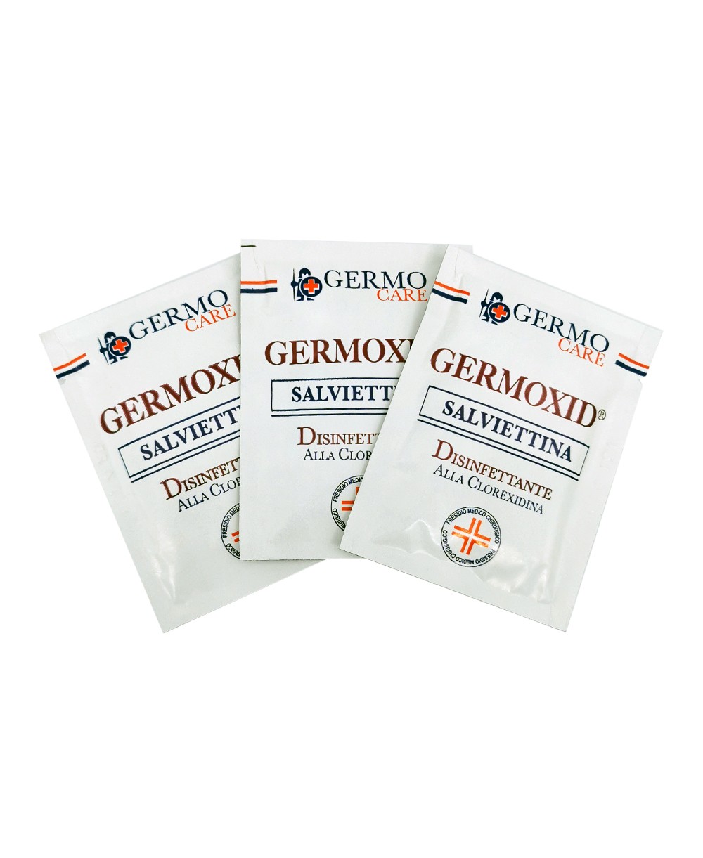 Germoxid Salviettina Disinfettante alla Clorexidina per Mani - Confezione 20 pezzi