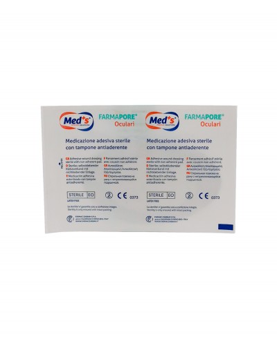 Medicazione Oculare Adesiva Sterile con Tampone Antiaderente in TNT 6,5 x 9,5 Cm - 1 Pezzo