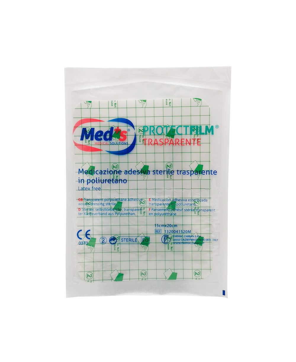ProtectFilm Pellicola Adesiva Sterile Impermeabile e Trasparente per Medicazioni cm 15x20 - 1 pezzo