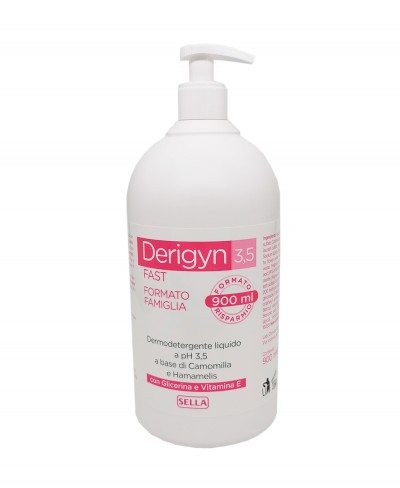 Derigyn 3.5 Con Camomilla e Hamamelis Detergente Liquido a ph 3.5 - 900 ml con dosatore