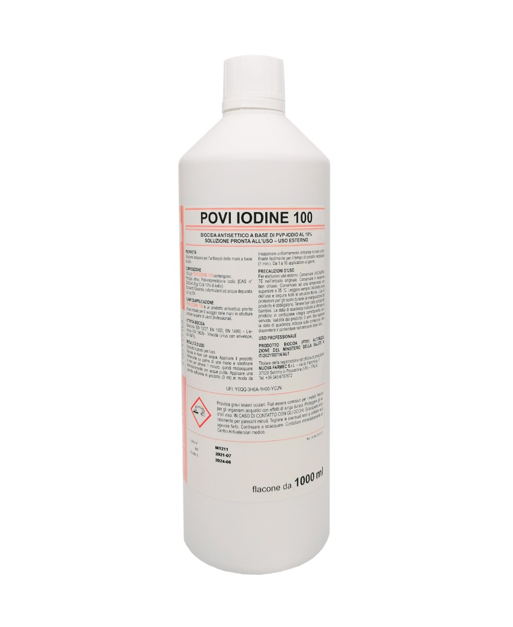 Povi-iodine 100 Antisettico a Base di Pvp Iodio Al 10% - 1000 Ml