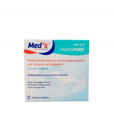 Medicazione Adesiva Impermeabile Farmapore Cm 5x7 - Confezione 5 Pezzi