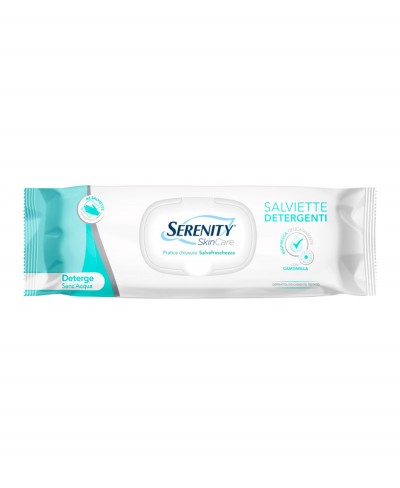 Serenity SkinCare Salviette Detergenti con Antibatterico - Confezione 63 Pezzi