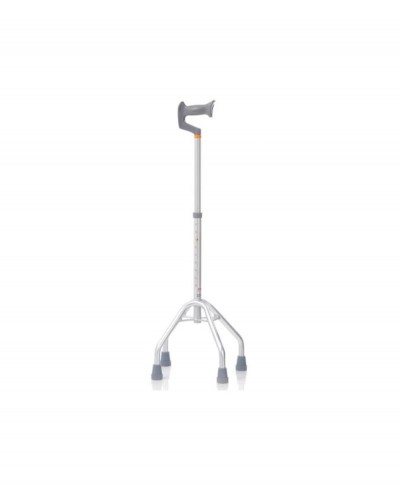 Bastone Quadripode in Alluminio con Impugnatura Ergonomica