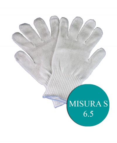 Guanti in Filo di Cotone Mis. 6,5 - Small
